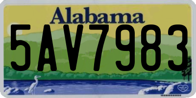 AL license plate 5AV7983