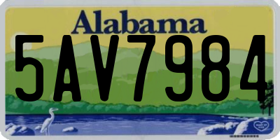 AL license plate 5AV7984