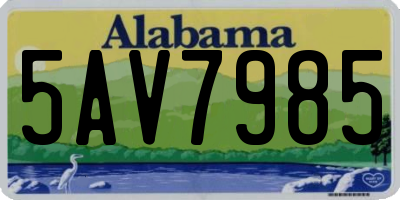 AL license plate 5AV7985