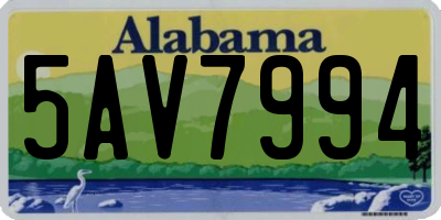 AL license plate 5AV7994