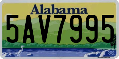 AL license plate 5AV7995