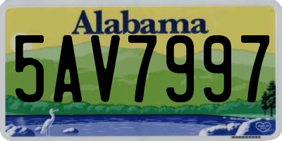 AL license plate 5AV7997