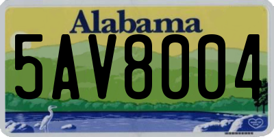 AL license plate 5AV8004