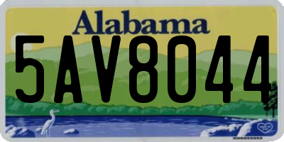 AL license plate 5AV8044