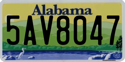 AL license plate 5AV8047