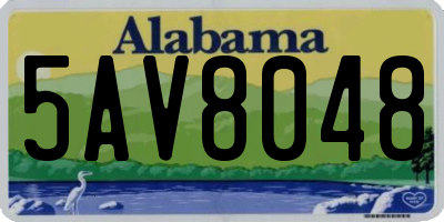 AL license plate 5AV8048