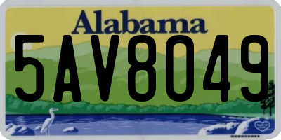 AL license plate 5AV8049