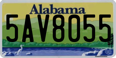 AL license plate 5AV8055
