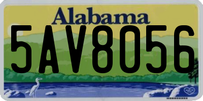 AL license plate 5AV8056