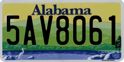 AL license plate 5AV8061