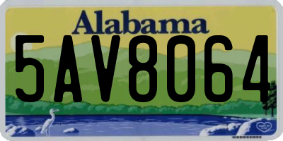 AL license plate 5AV8064