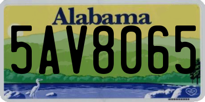 AL license plate 5AV8065