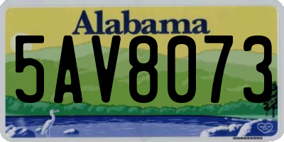 AL license plate 5AV8073