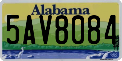 AL license plate 5AV8084