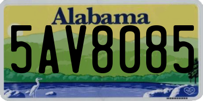 AL license plate 5AV8085