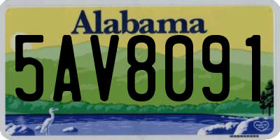 AL license plate 5AV8091