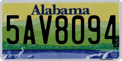AL license plate 5AV8094