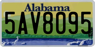AL license plate 5AV8095
