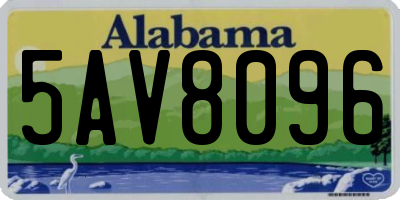 AL license plate 5AV8096