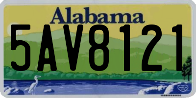 AL license plate 5AV8121