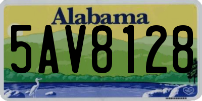 AL license plate 5AV8128