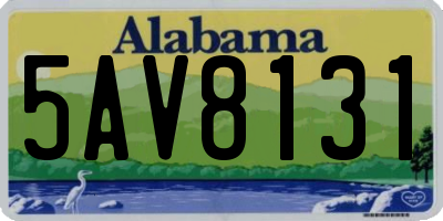 AL license plate 5AV8131
