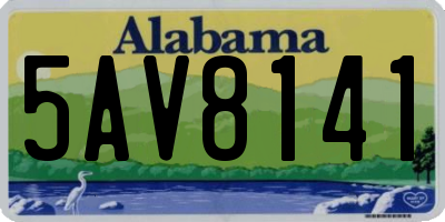 AL license plate 5AV8141