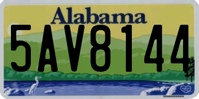 AL license plate 5AV8144