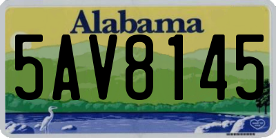 AL license plate 5AV8145