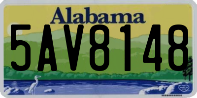 AL license plate 5AV8148