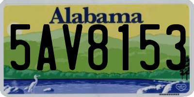 AL license plate 5AV8153