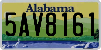AL license plate 5AV8161