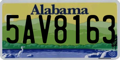 AL license plate 5AV8163