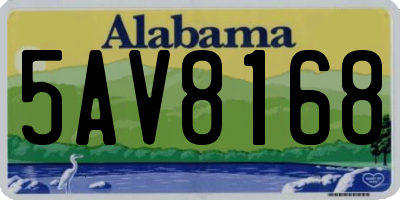 AL license plate 5AV8168