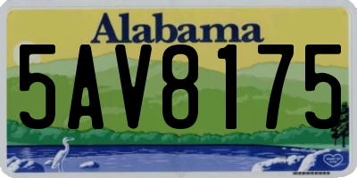AL license plate 5AV8175