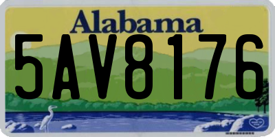 AL license plate 5AV8176