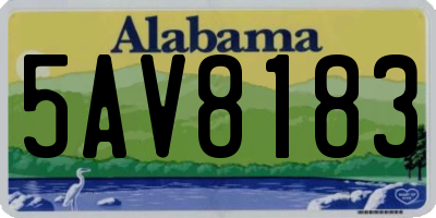 AL license plate 5AV8183