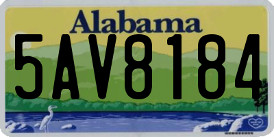 AL license plate 5AV8184