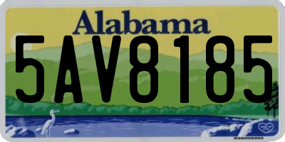AL license plate 5AV8185