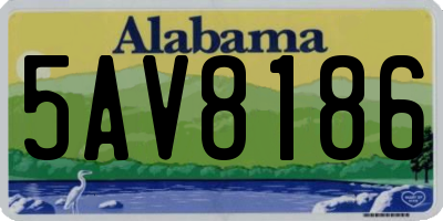 AL license plate 5AV8186