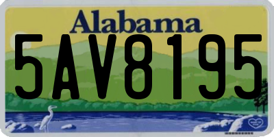 AL license plate 5AV8195