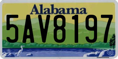 AL license plate 5AV8197