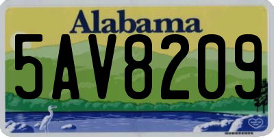 AL license plate 5AV8209
