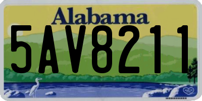 AL license plate 5AV8211