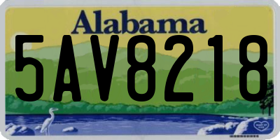 AL license plate 5AV8218