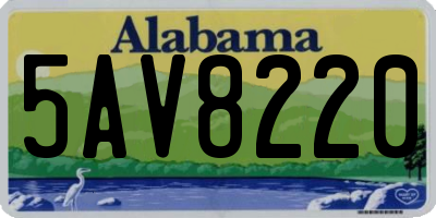 AL license plate 5AV8220