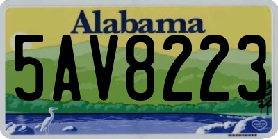 AL license plate 5AV8223