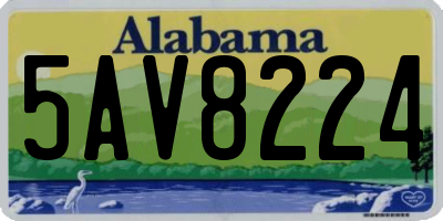 AL license plate 5AV8224