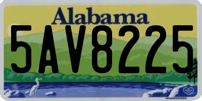 AL license plate 5AV8225