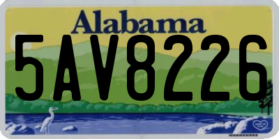AL license plate 5AV8226